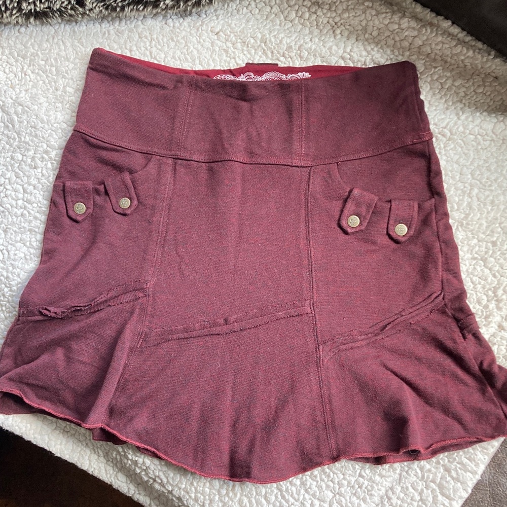 Women's Burgundy Skirt